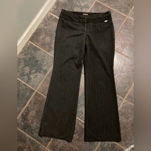 Express Editor Dark Grey Pinstriped Pants Size 8